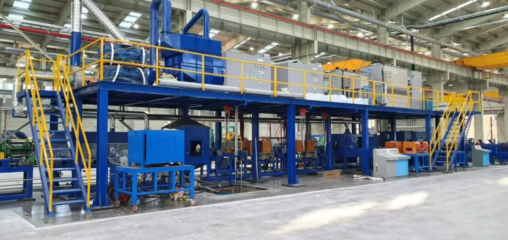 Spray paint line on its raised platform