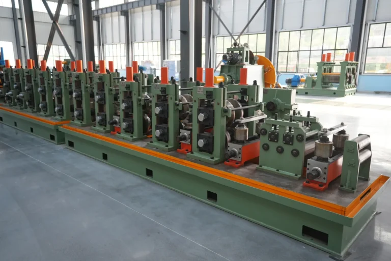 Forming and sizing stands of a direct forming square tube mill