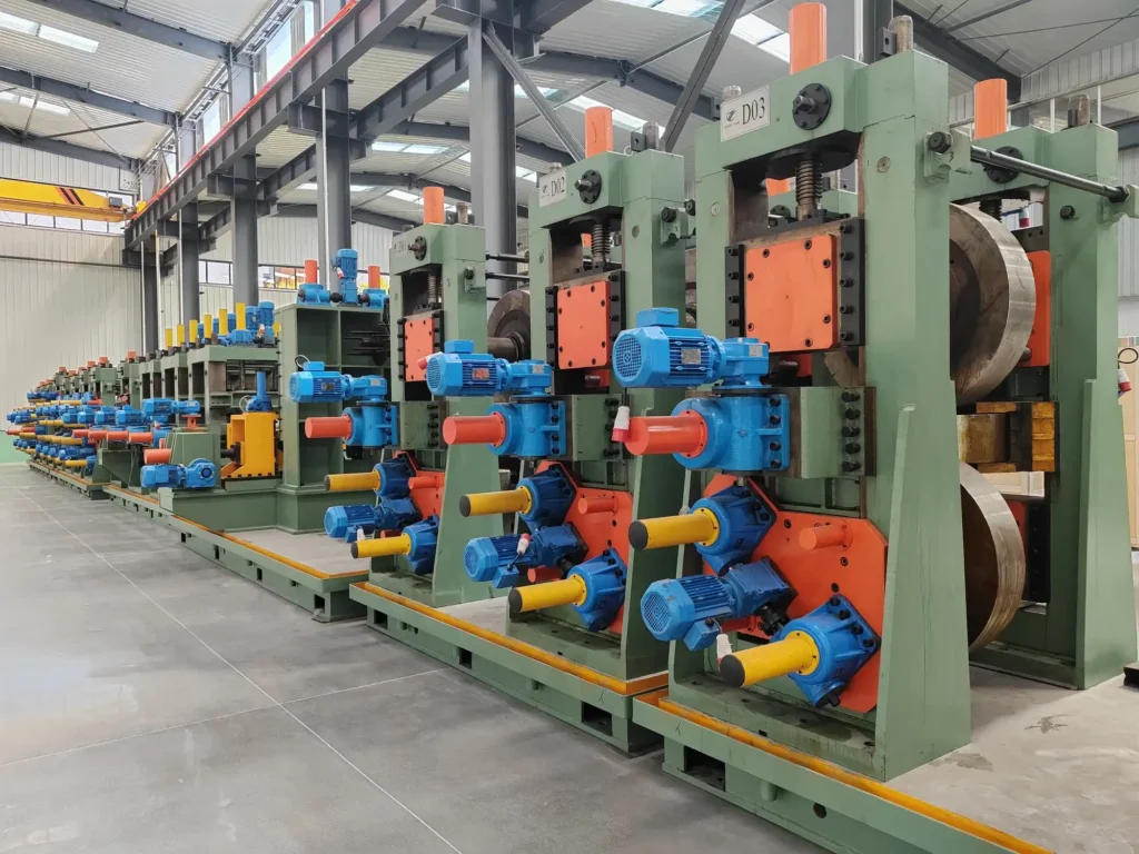 Direct forming square tube mill with servo-driven stands