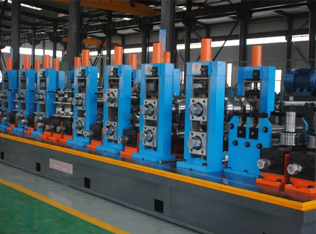 HG165 tube mill line with the forming stands in a row