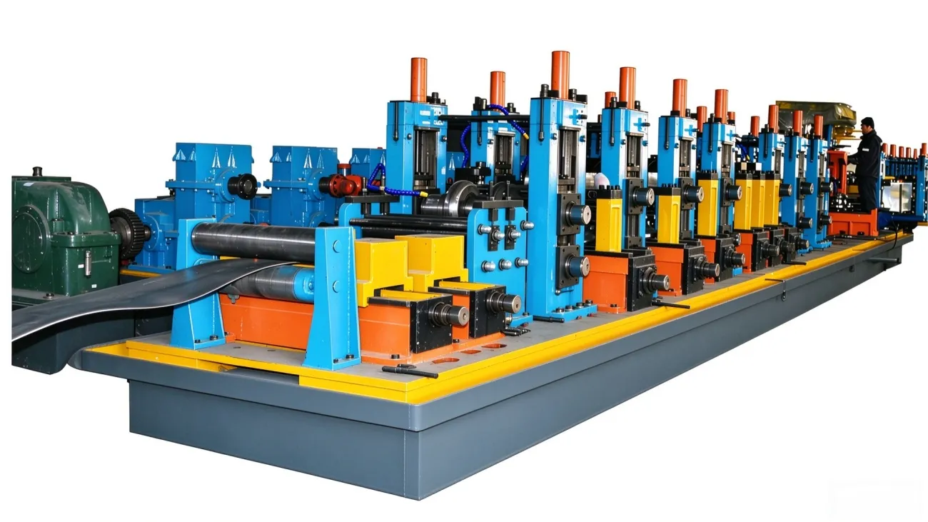 HG219 tube mill line on a white background