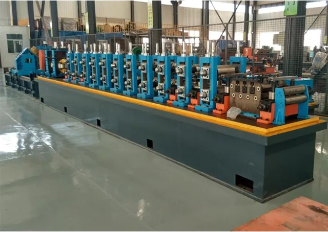 HG32 tube mill line lined up in the workshop