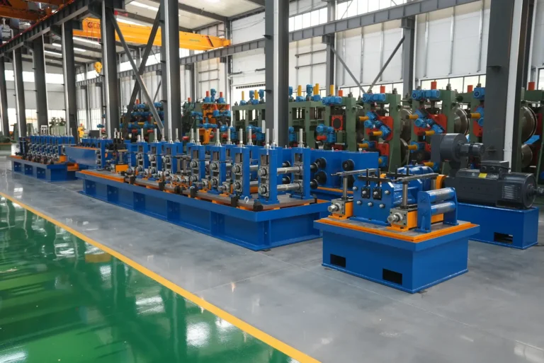 Tube mill lines in the workshop