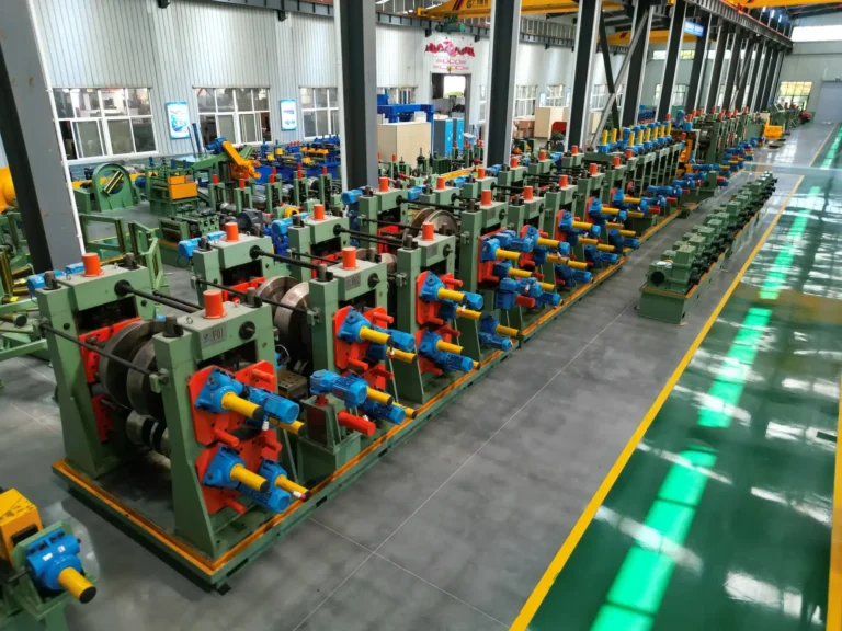 Forming stands of a tube mill line