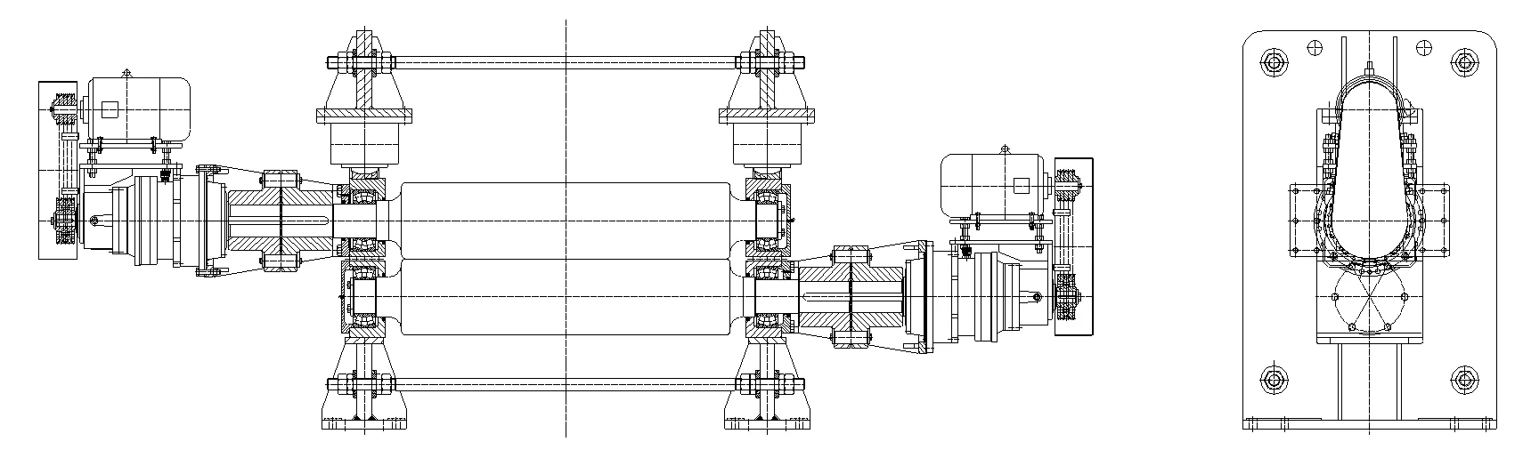 Delivery machine with planetary reducer (drawing)