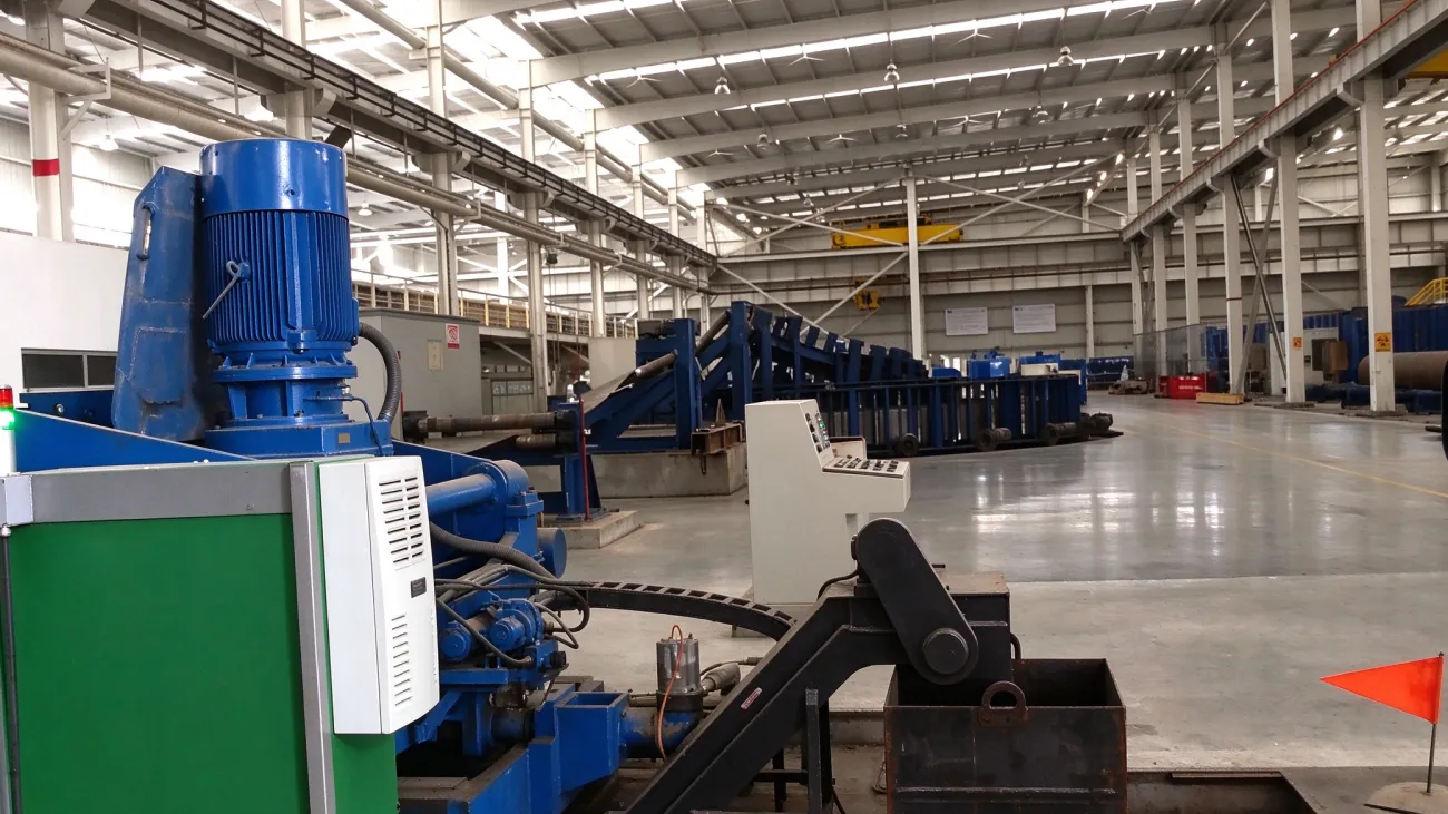 Drive motor and conveyor section of the API line