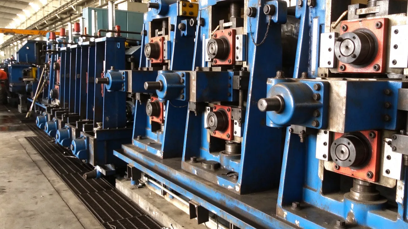 Forming stands of the API line pipe mill