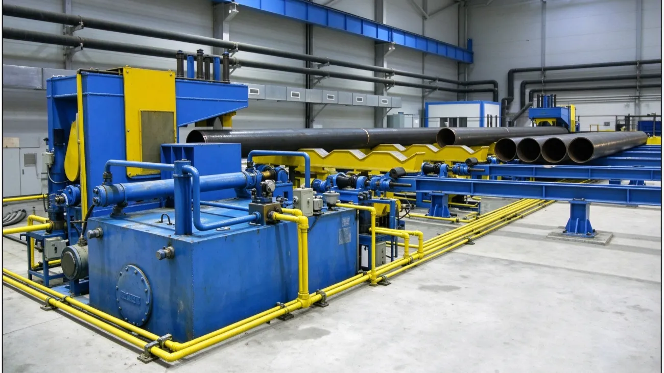 Hydrostatic tester with finished line pipe