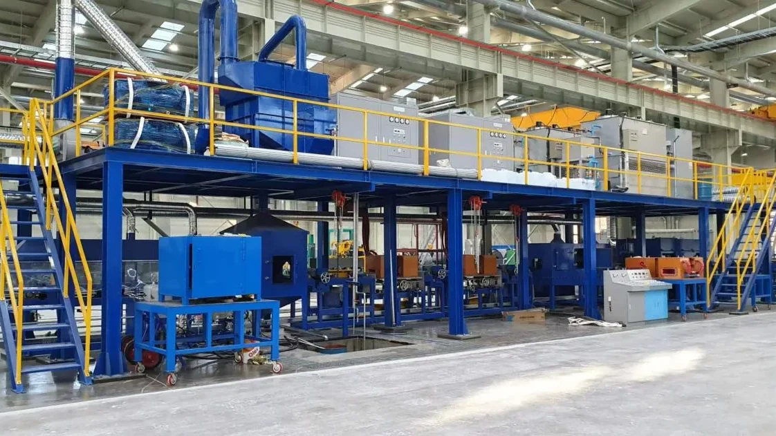 Spray paint line on its raised platform