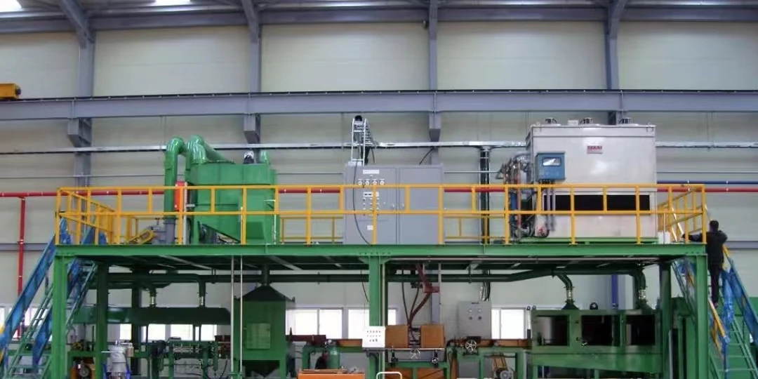 Auto spray paint line with spray booth and extraction on a raised platform