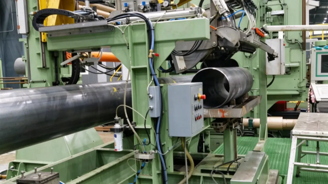 HG630 tube mill line down the workshop