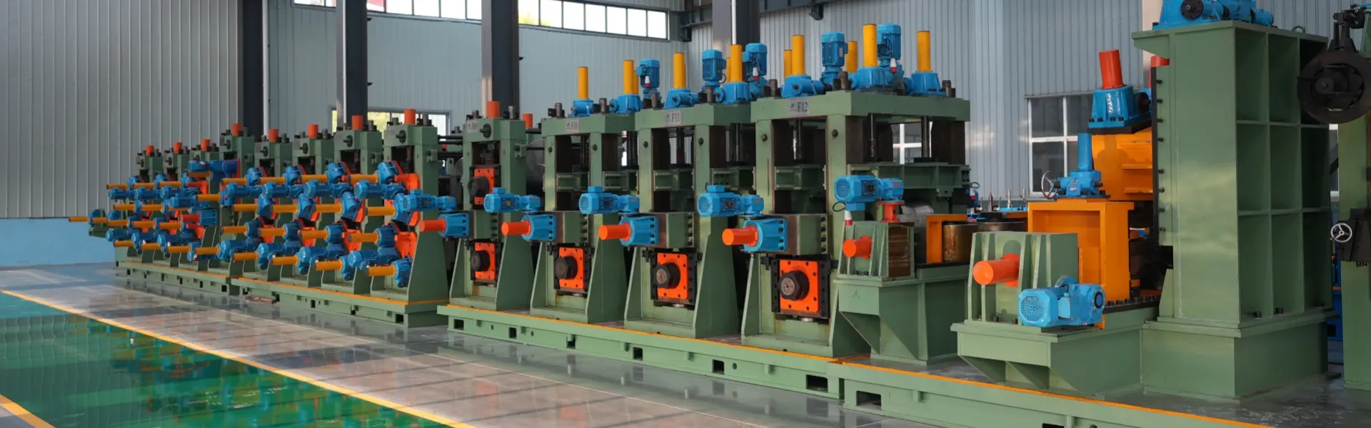 High-frequency welded pipe mill line installed in the Tengtian workshop